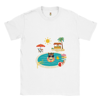 Hobby Horsing T-Shirt mit Motiv Poolparty
