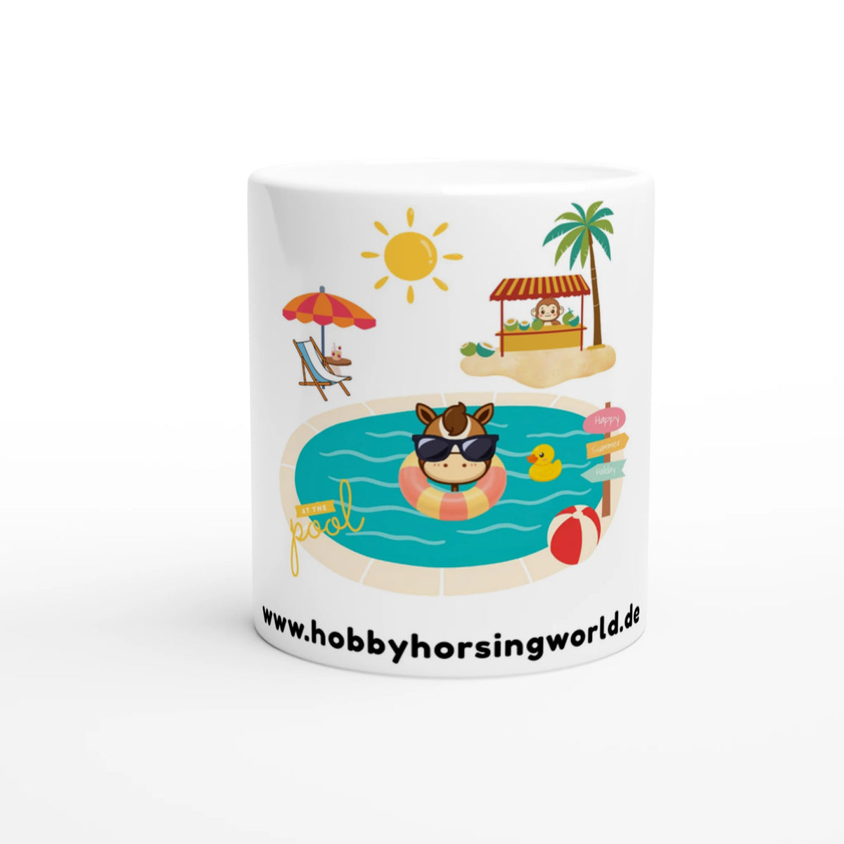Tasse mit Hobby Horsing Motiv Poolparty