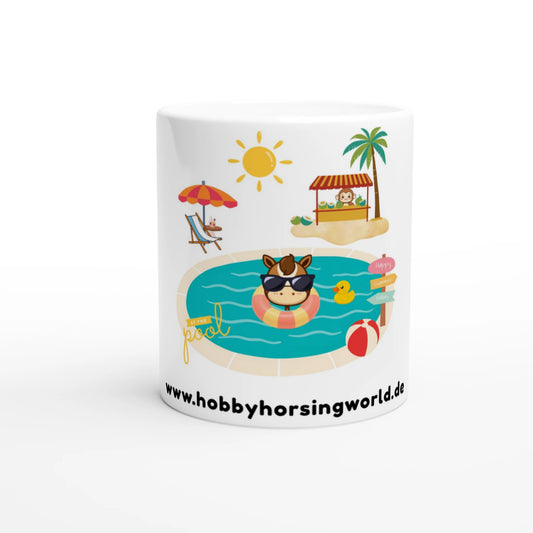 Tasse mit Hobby Horsing Motiv Poolparty