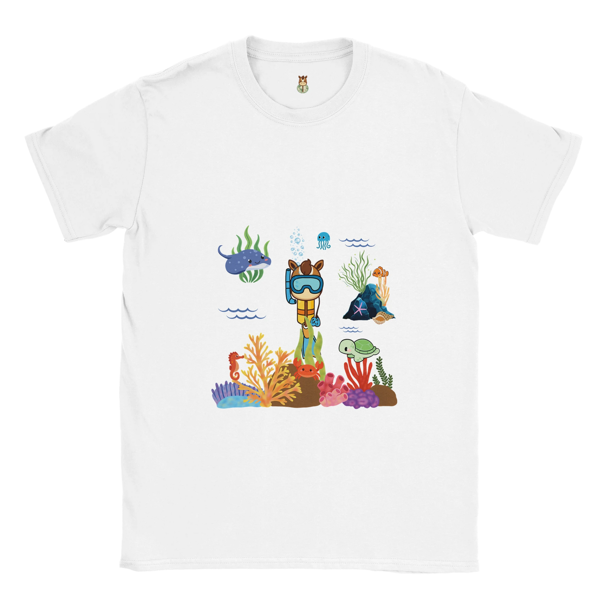 Hobby Horsing T-Shirt mit Motiv Tauchgang