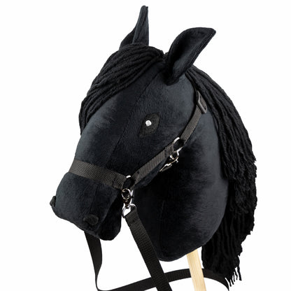 Hobby Horse mit Halfter und Zügel – Rappe (A3)