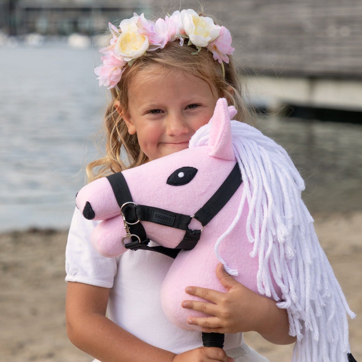 Hobby Horse mit Halfter und Zügel – Rosa (A5) – Bild 3