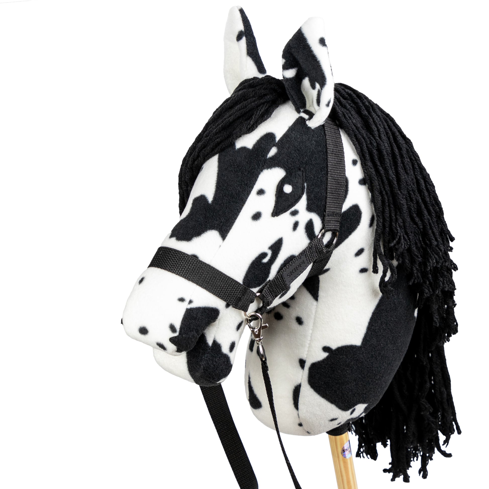 Hobby Horse mit Halfter und Zügel – Rappschecke (A3)