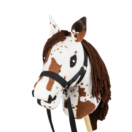 Hobby Horse mit Halfter und Zügel – Braunschecke (A4)