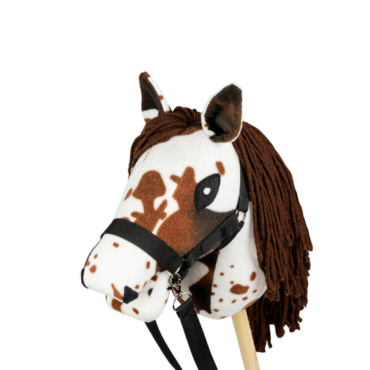 Hobby Horse mit Halfter und Zügel – Braunschecke (A5)
