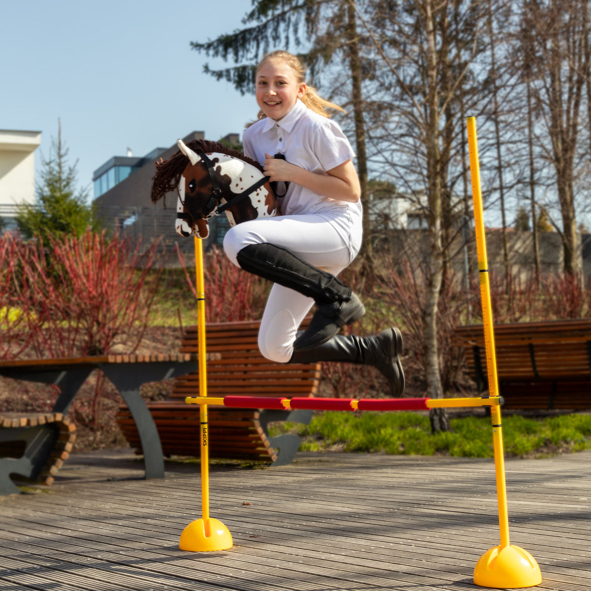 Hobby Horse mit Halfter und Zügel – Braunschecke (A3) – Bild 2